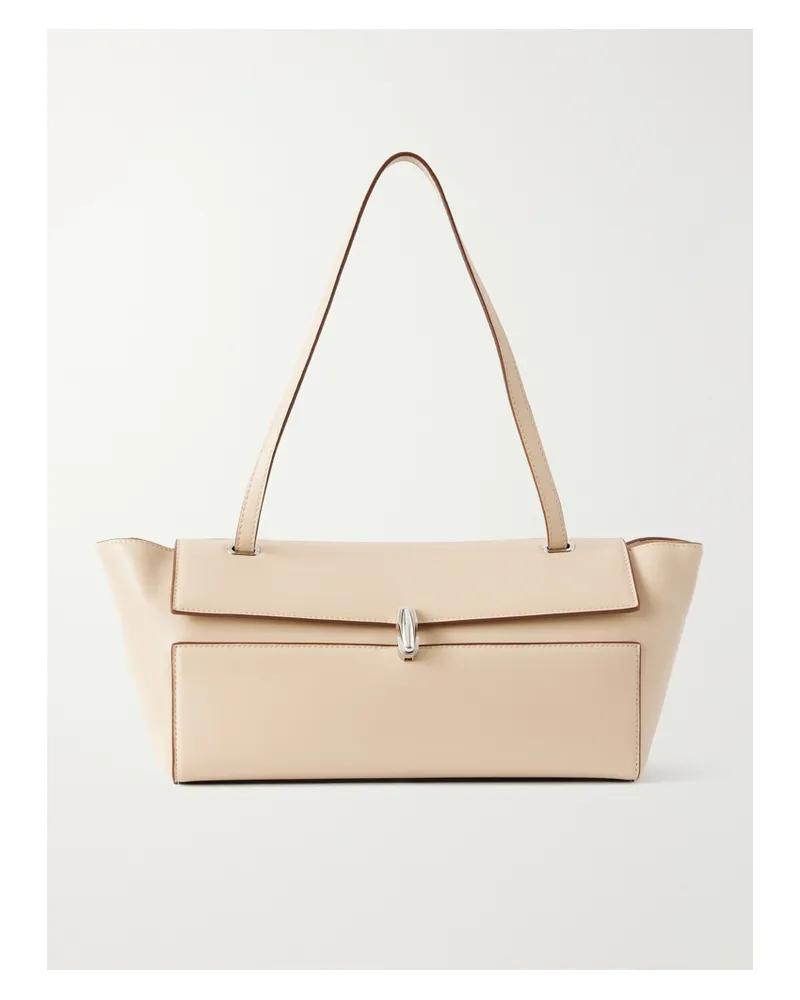 SAVETTE Symmetry Trapeze Leather Shoulder Bag - Neutrals Neutrals