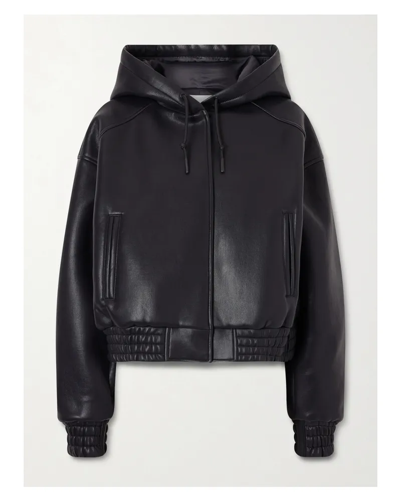 FRANKIE Shop Jackson Hooded Bomber Jacket - Black Black