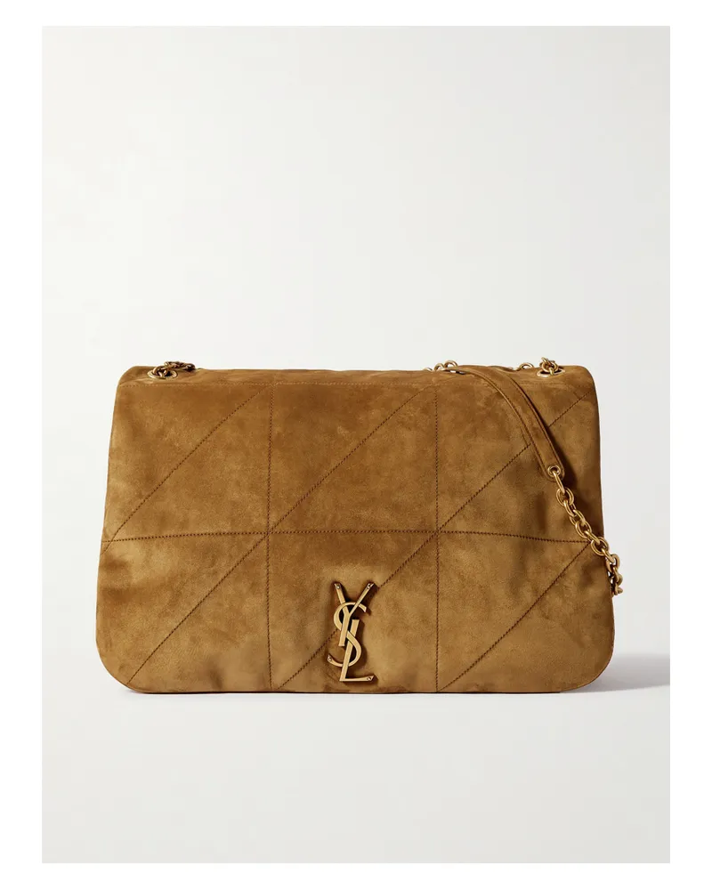 Saint Laurent Jamie 4.3 Quilted Suede Shoulder Bag - Brown Brown