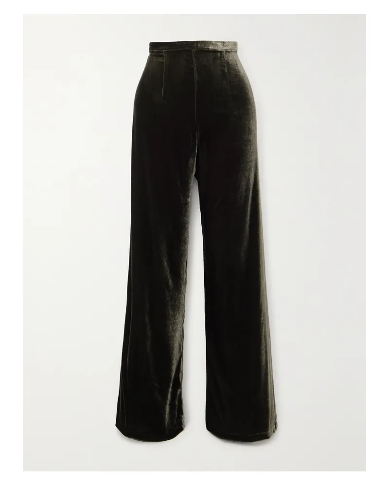 Le Kasha 1918 San Polo Hose Mit Weitem Bein Aus Samt - Braun Braun