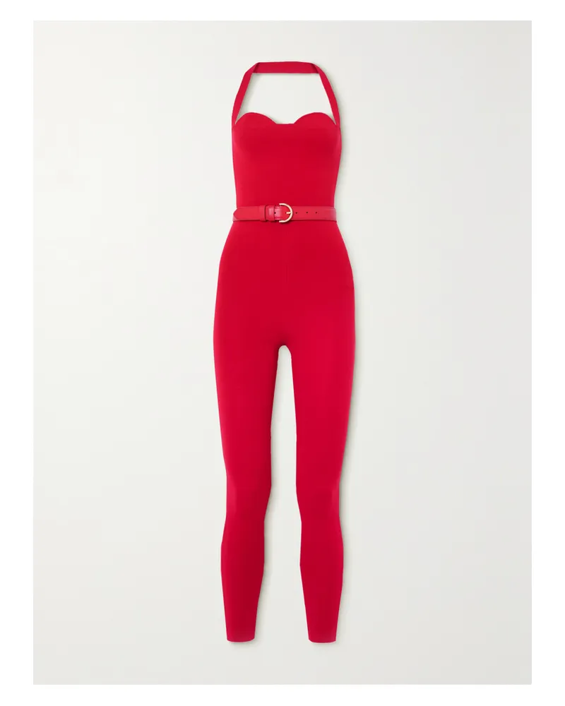 Zeynep Arcay Jumpsuit Aus Stretch-strick Mit Gürtel - Rot Rot