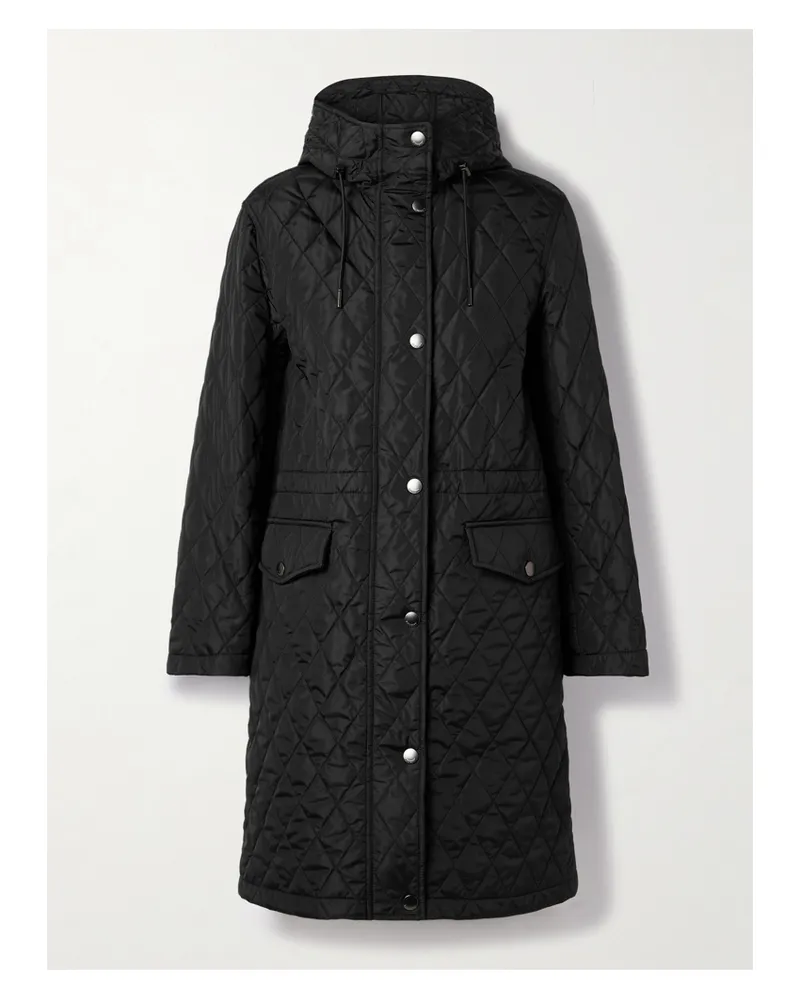Burberry Wattierte Kapuzenjacke Aus Gestepptem Shell - Schwarz Schwarz