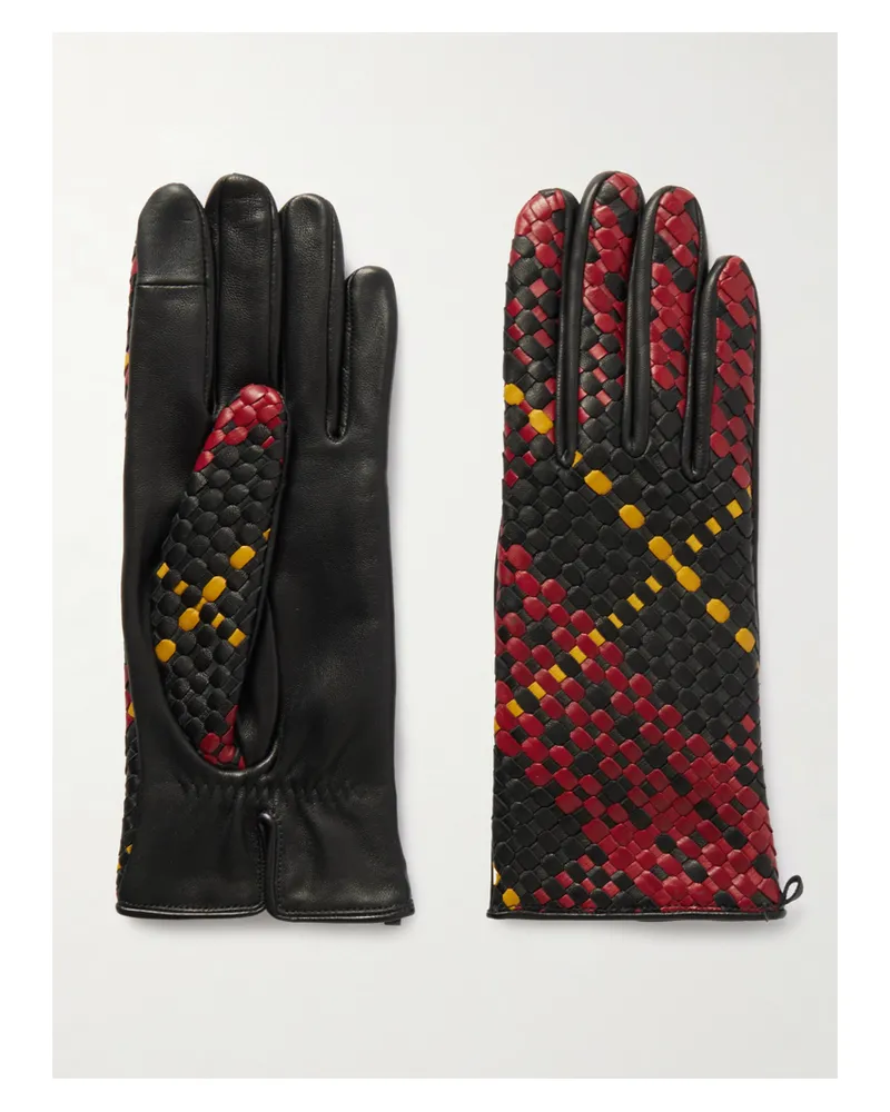 Agnelle Stanilas Handschuhe Aus Leder Mit Flechtdetails - Rot Rot