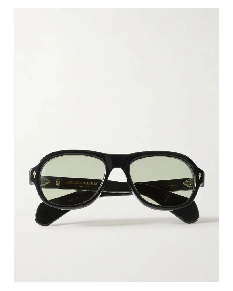 Jacques Marie Mage Richard Pilotensonnenbrille Aus Azetat - Schwarz Schwarz