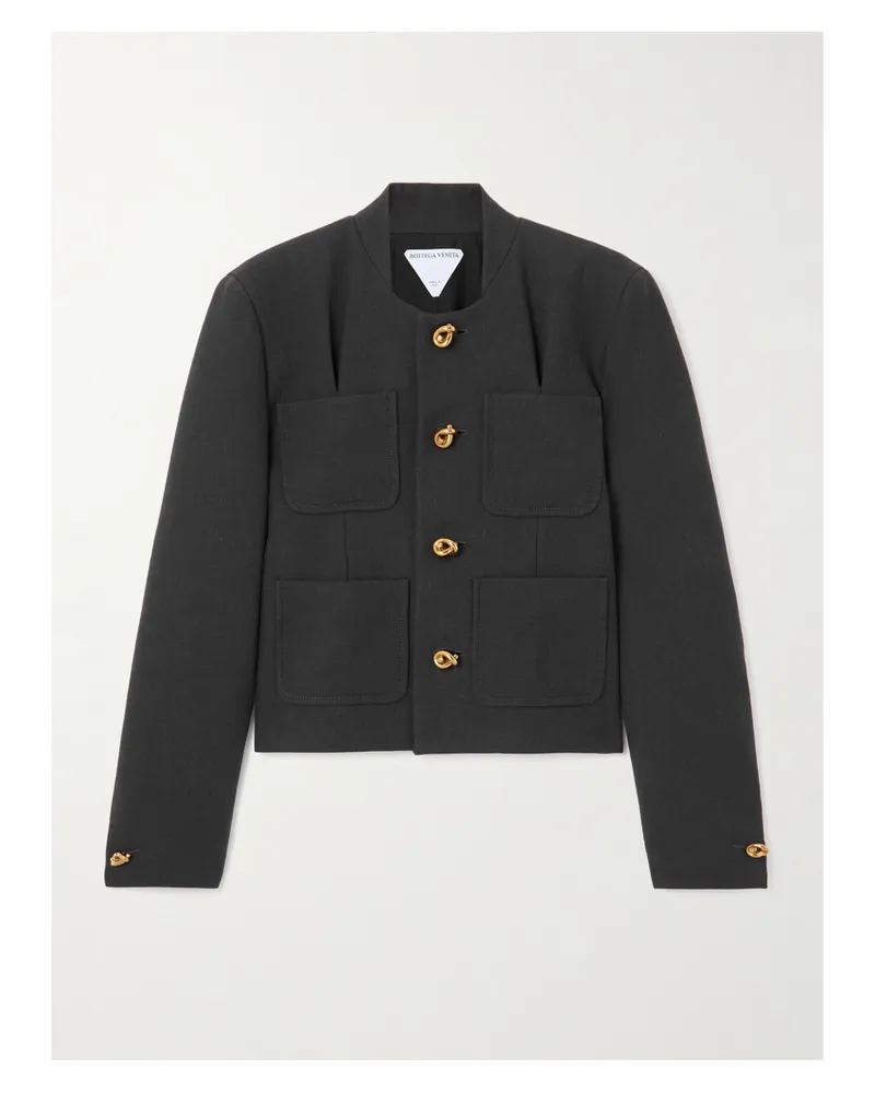 Bottega Veneta Jacke Aus Webstoff - Schwarz Schwarz