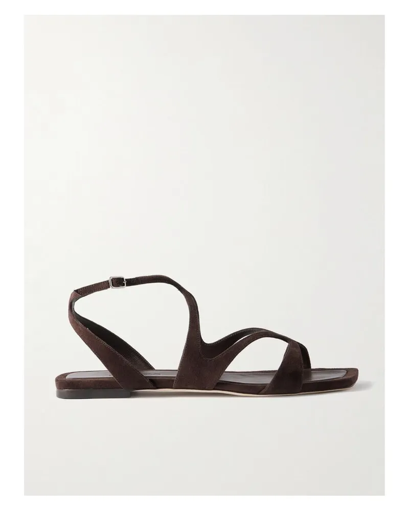 Jimmy Choo Ayla Sandalen Aus Veloursleder - Braun Braun