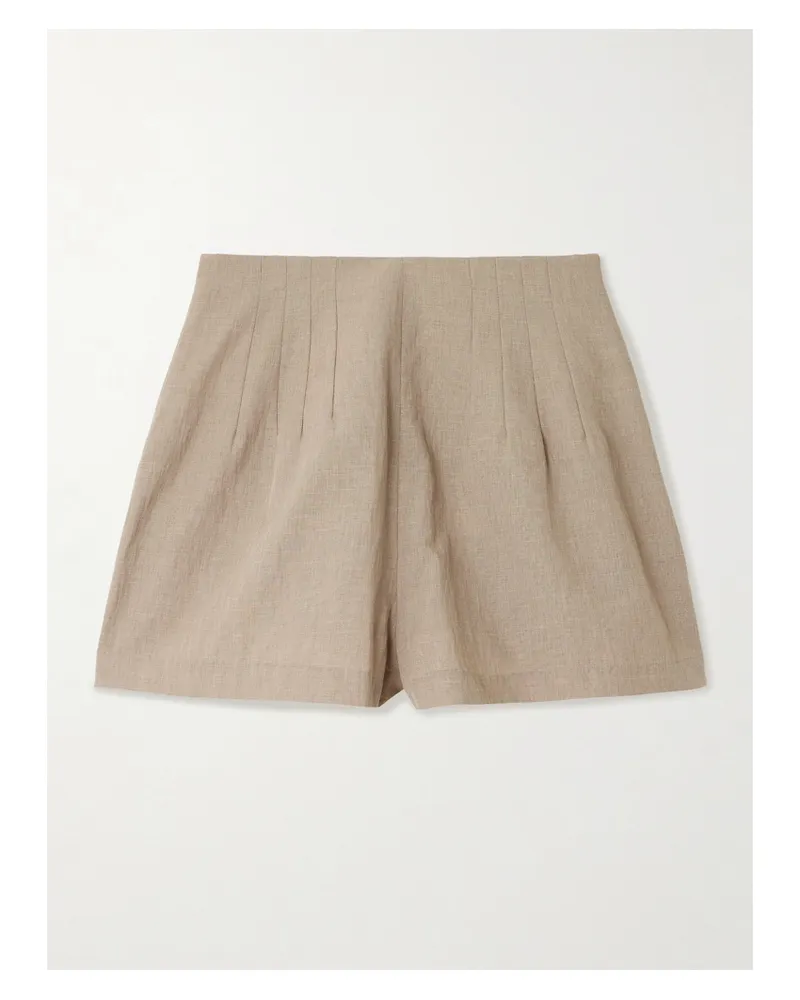 STAUD Magpie Dupioni Shorts - Neutrals Neutrals