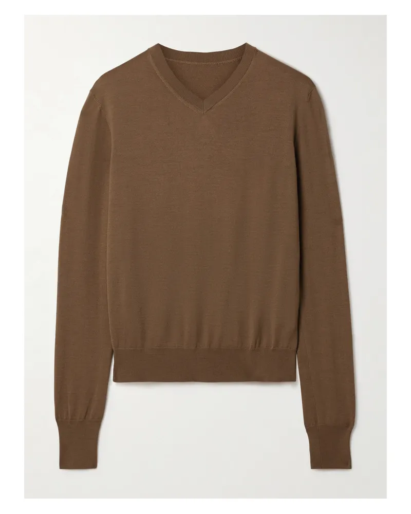 KHAITE Senta Pullover Aus Einer Wollmischung - Braun Braun