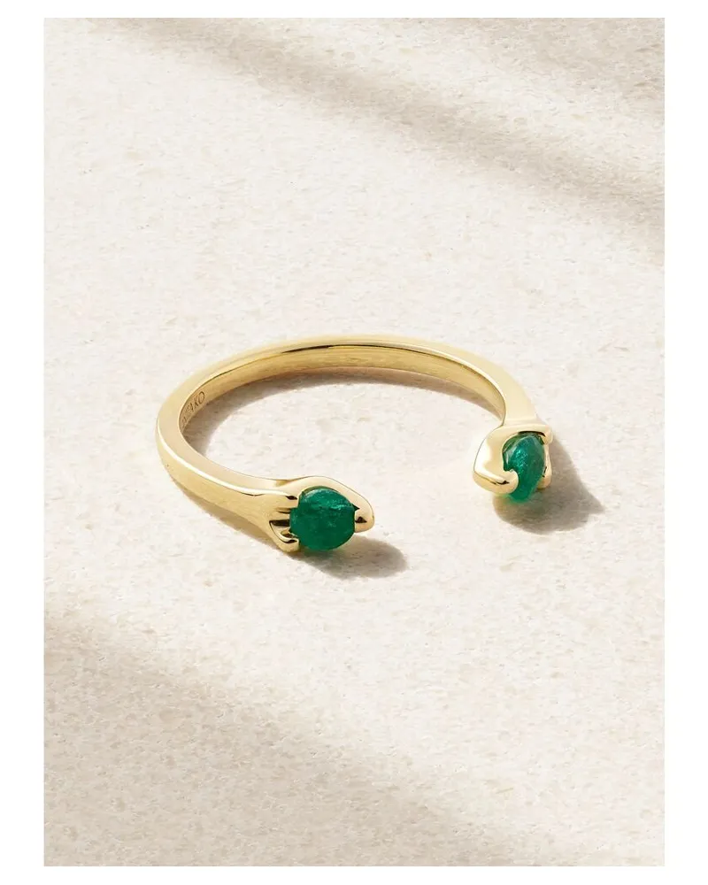 ANITA KO Orbit Ring Aus 18 Karat Gold Mit Smaragden - Grün Grün