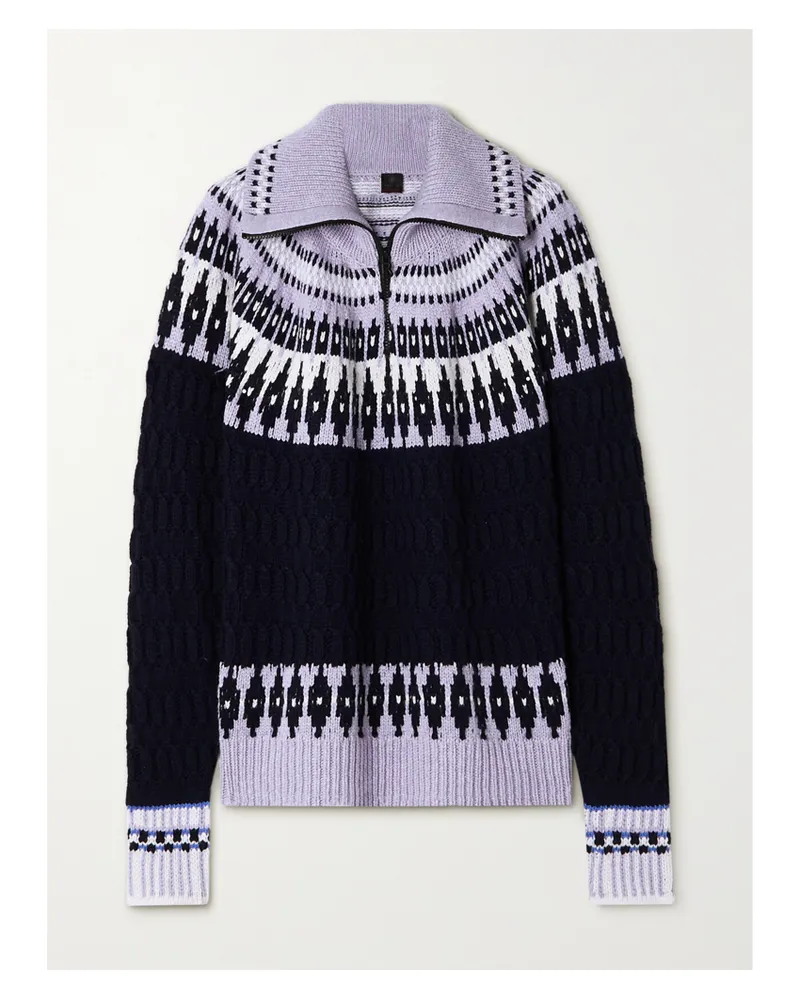 Bogner Fire & Ice Dargy Pullover Aus Jacquard-strick Mit Reißverschluss - Lila Lila