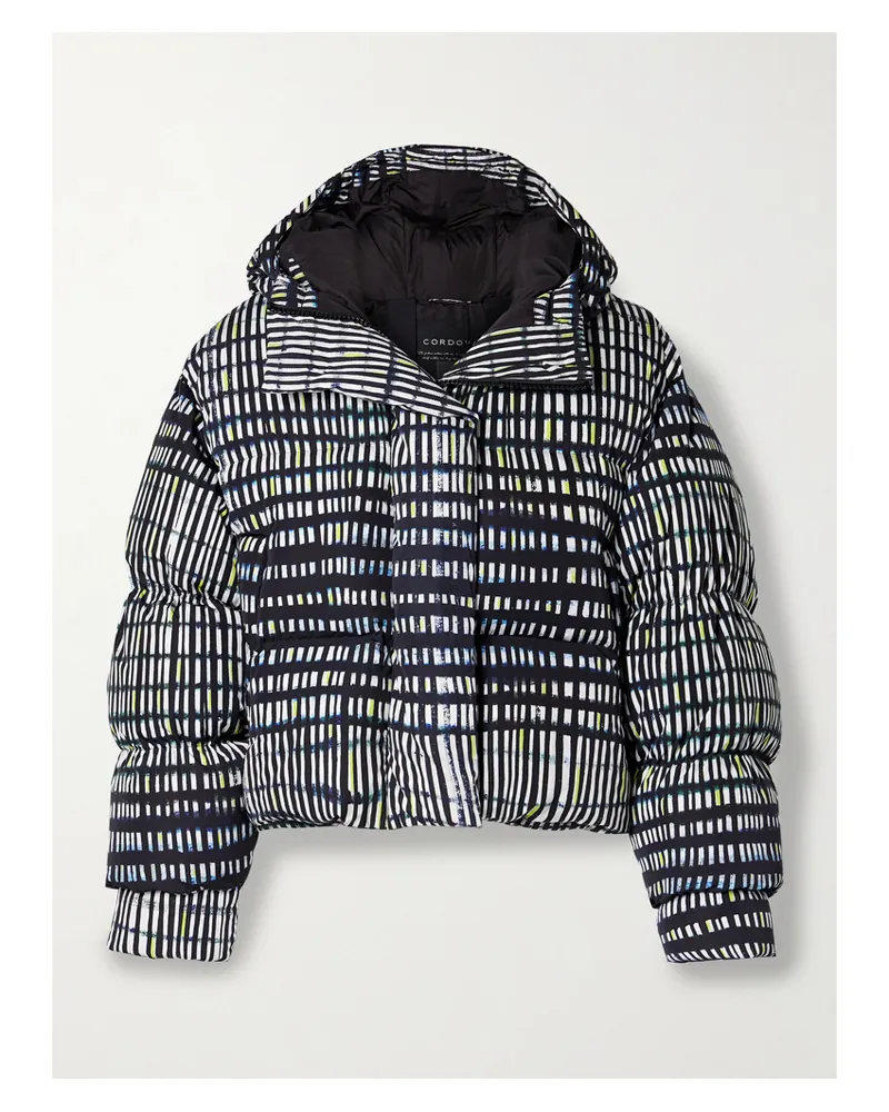 CORDOVA Aomori Gesteppte Skijacke Mit Daunenfüllung, Kapuze Und Print - Schwarz Schwarz