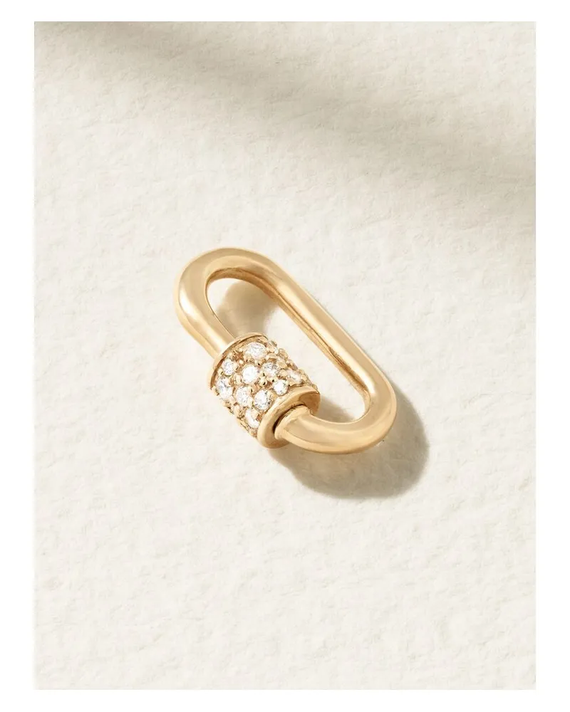 Marla Aaron Stoned Babylock Anhänger Aus 14 Karat Gold Mit Diamanten Gold