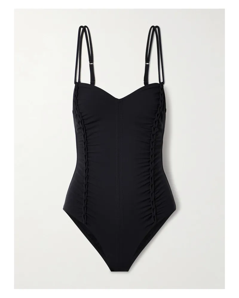 Ulla Johnson Almira Badeanzug Mit Raffungen - Schwarz Schwarz