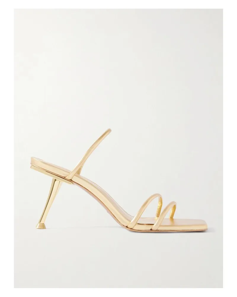 Cult Gaia Lydia Mules Aus Metallic-leder - Gold Gold