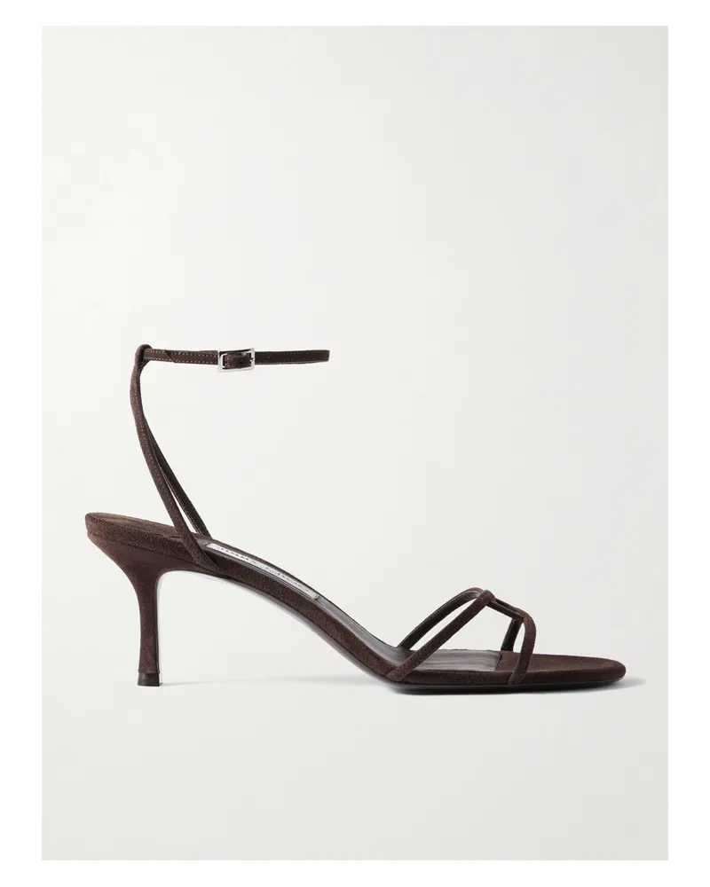 Jimmy Choo Leo 65 Suede Sandals - Brown Brown