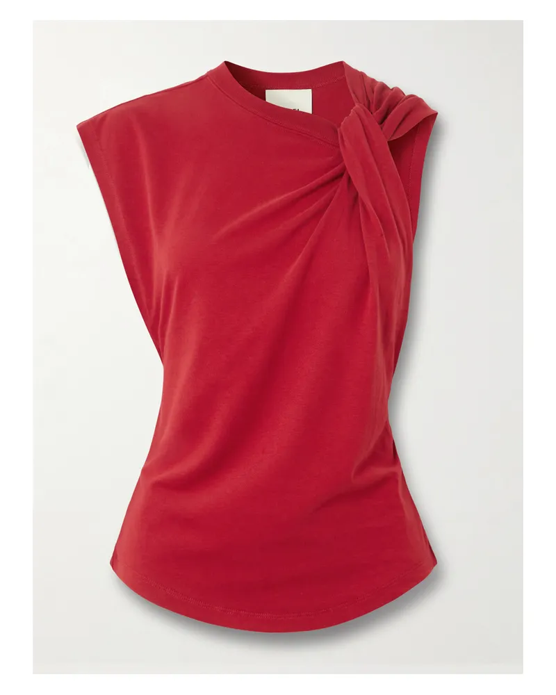 Isabel Marant Nayda Oberteil Aus Baumwoll-jersey Mit Twist-detail - Rot Rot