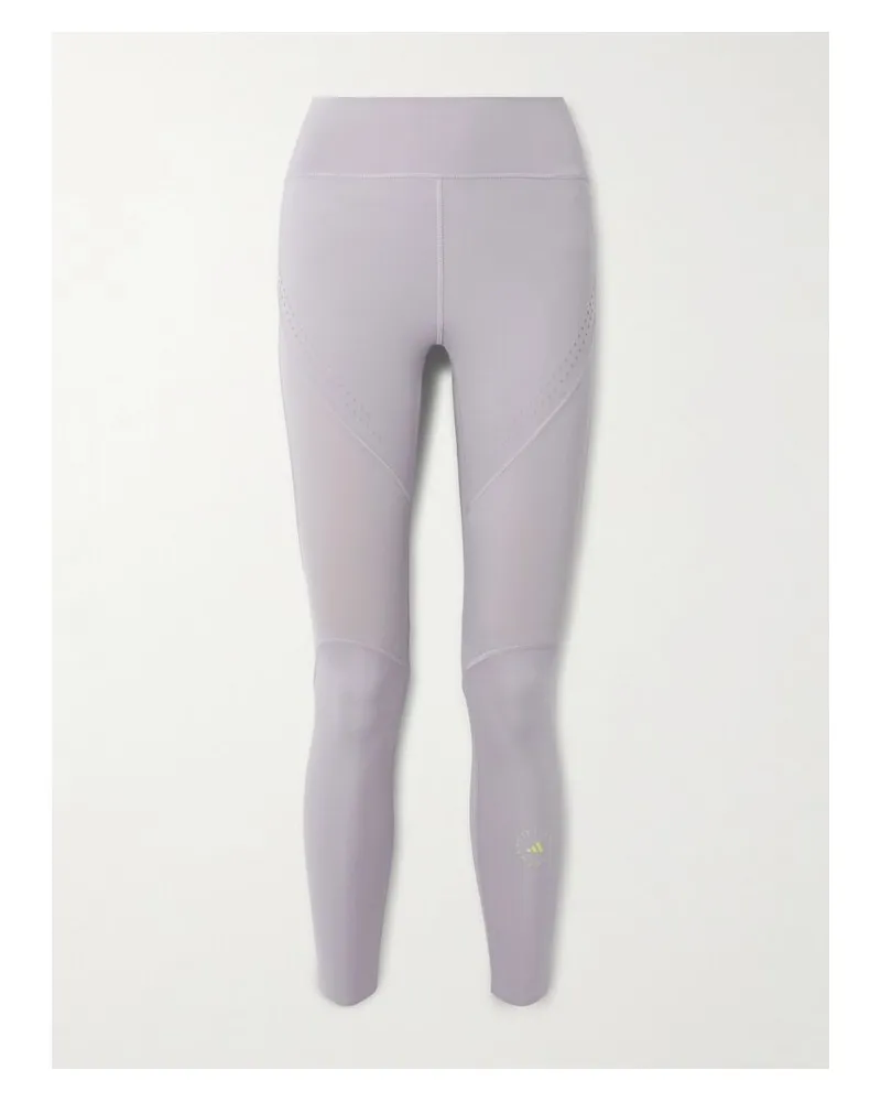 adidas Truepurpose Leggings Aus Recyceltem Stretch-jersey Mit Perforationen Und Logoapplikation - Grau Grau
