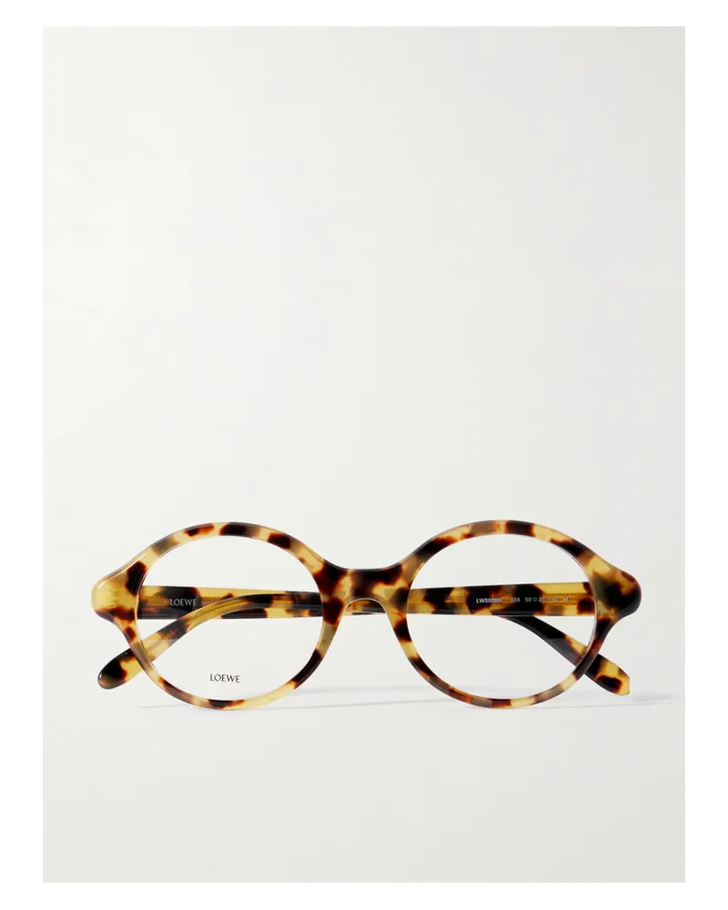 Loewe Brille Mit Rundem Rahmen Aus Azetat In Hornoptik - Braun Braun