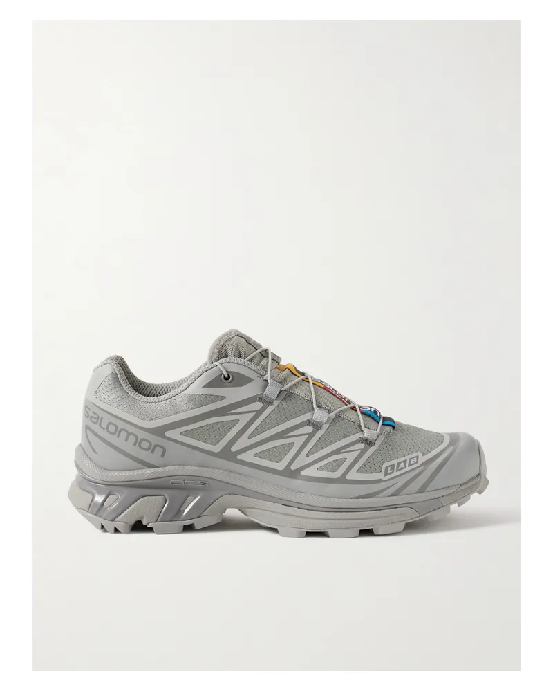 Salomon Xt-6 Sneakers Aus Mesh Mit Gummibesätzen - Grau Grau