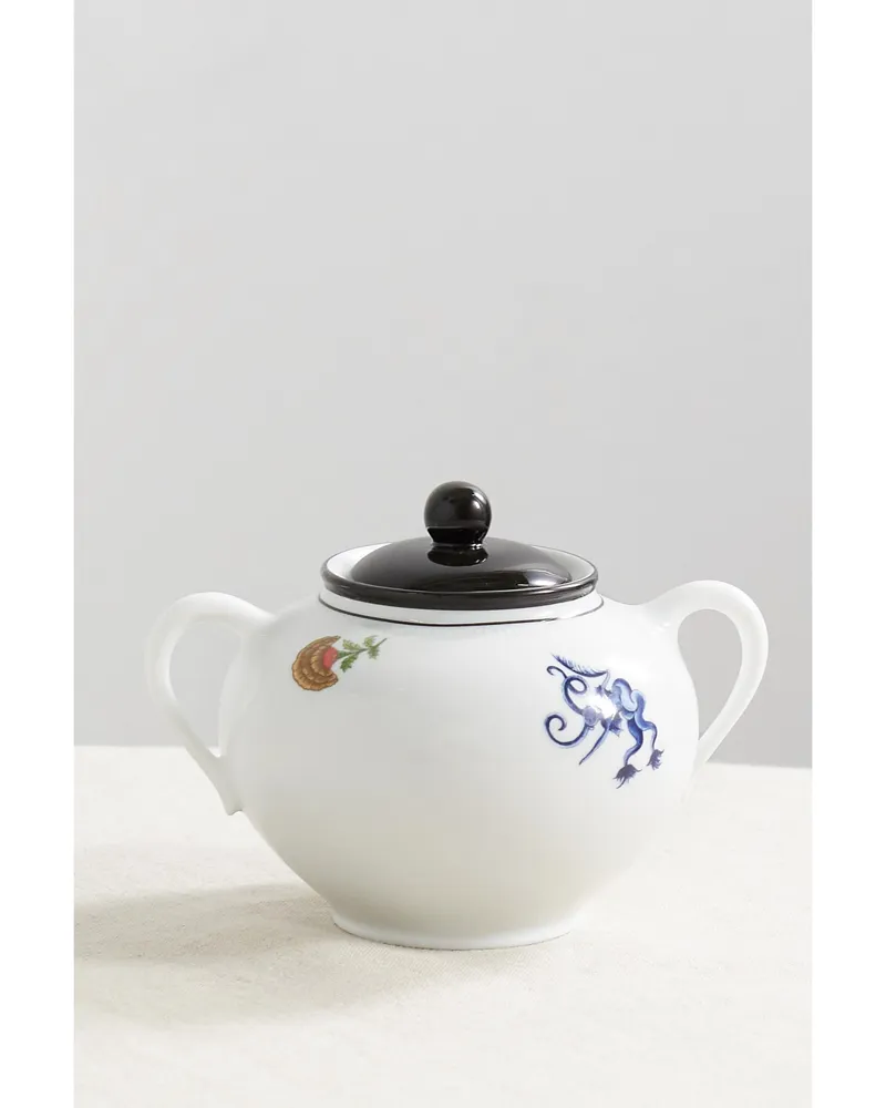 Ginori 1735 Arcadia Zuckerdose Aus Porzellan - Weiß Weiß