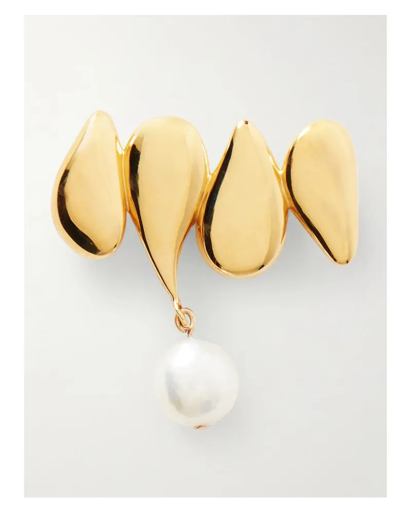 AGMES Joy Brosche Aus Gold-vermeil Mit Perle Gold