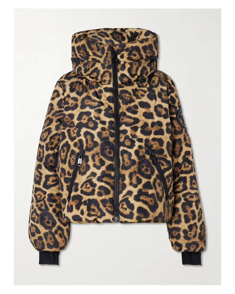 GOLDBERGH Pantera Wattierte Skijacke Aus Recyceltem Material Mit Leopardenprint, Kapuze Und Daunenfüllung - Animal-Print Animal-print