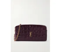 Cassandre Mini Matelassé Vinyl Clutch - Burgundy
