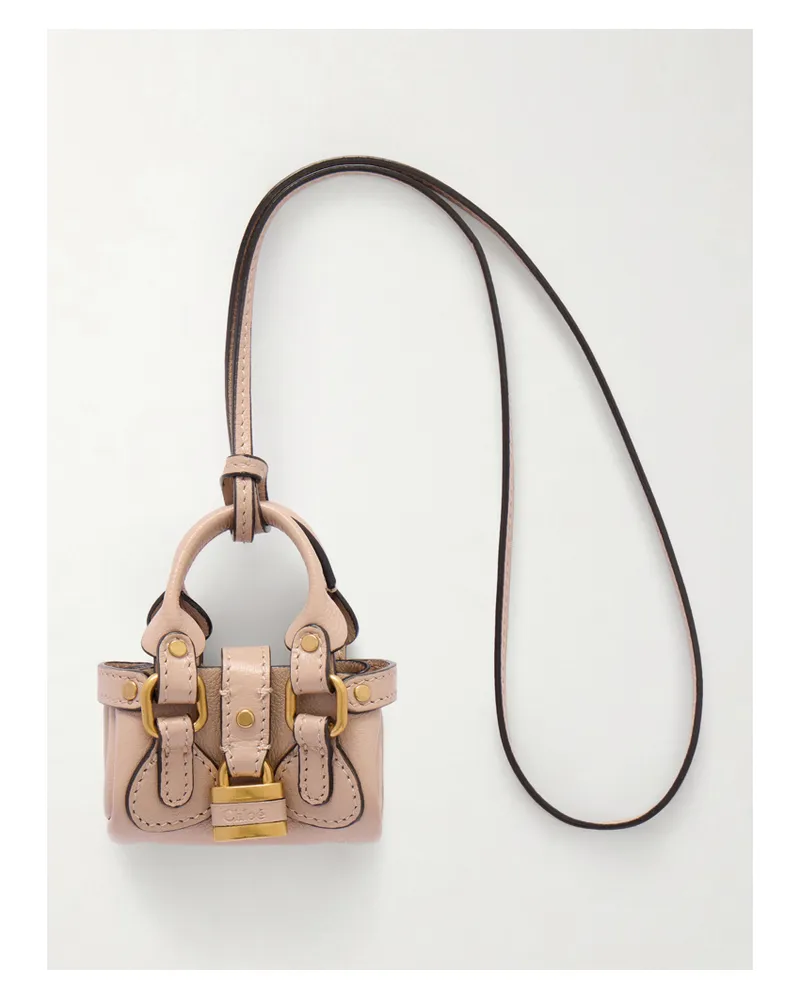 Chloé Mini Paddington Schlüsselanhänger Aus Leder - Pink Pink