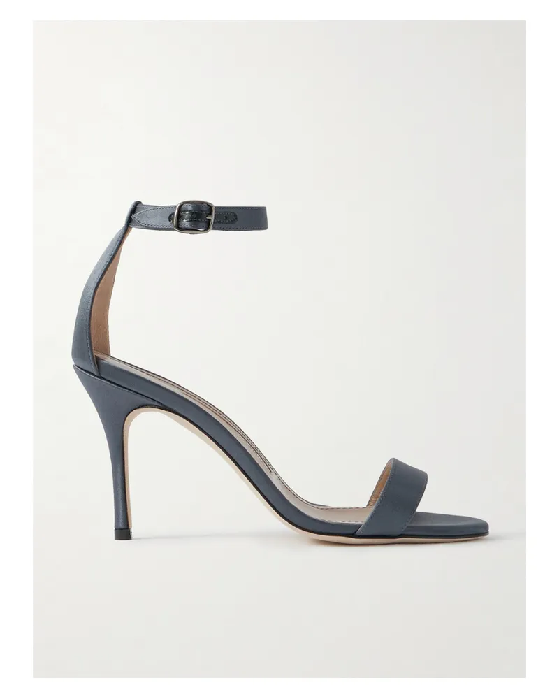 Manolo Blahnik Chaos 90 Sandalen Aus Satin - Blau Blau