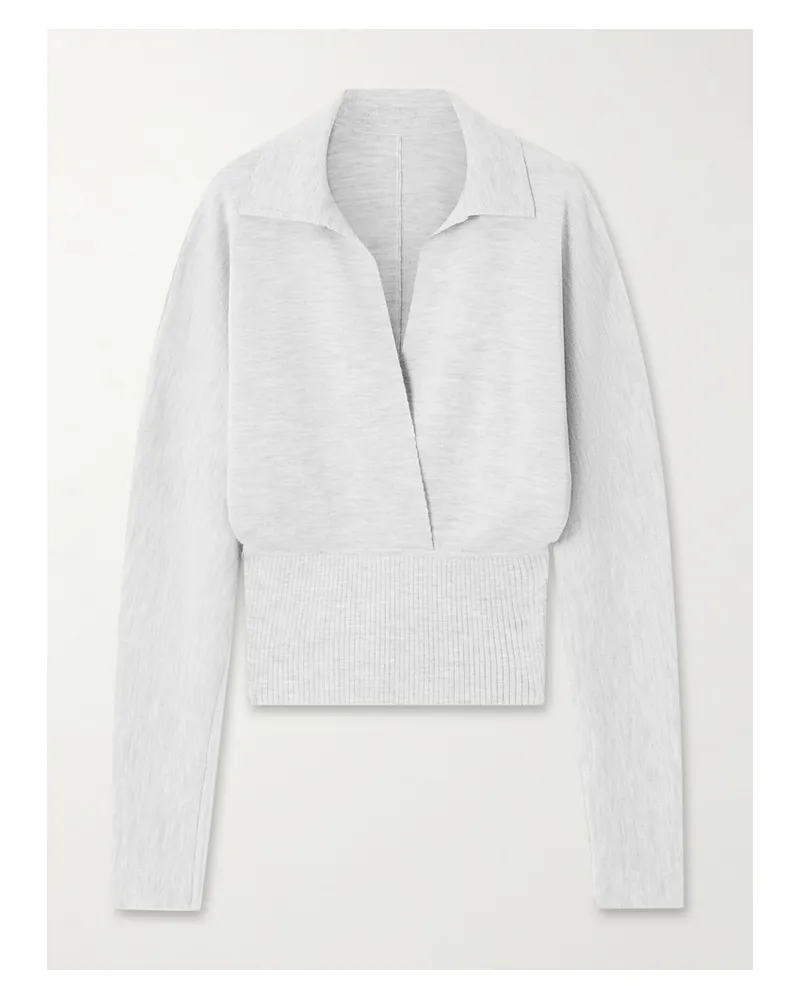 Lanvin Convertible Wool-blend Sweater - Gray Gray