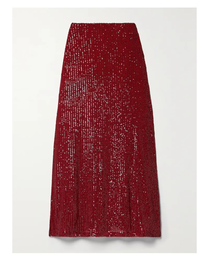 In The Mood for Love Rene Maxirock Aus Tüll Mit Pailletten - Burgunder Burgunder