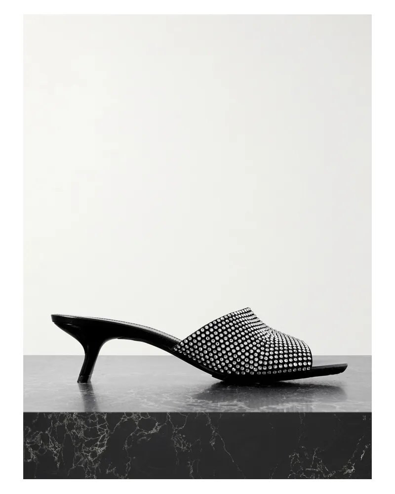 Loewe Petal Mules Aus Veloursleder Mit Kristallen - Schwarz Schwarz