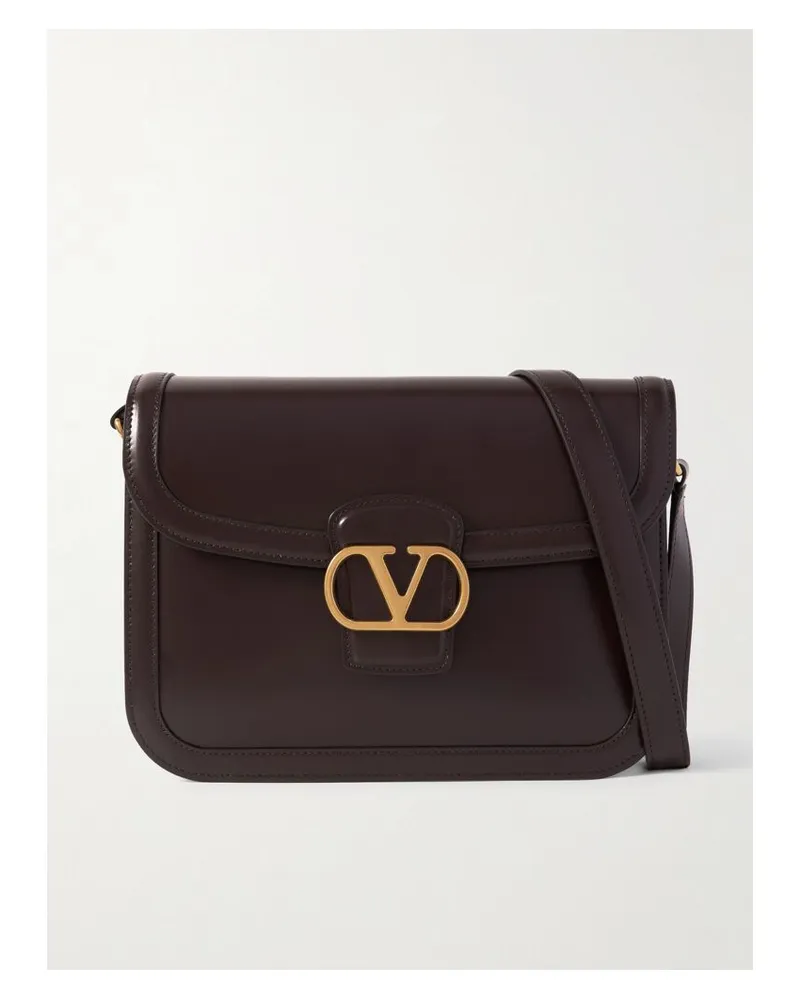Valentino Garavani 9to5 Schultertasche Aus Leder - Braun Braun