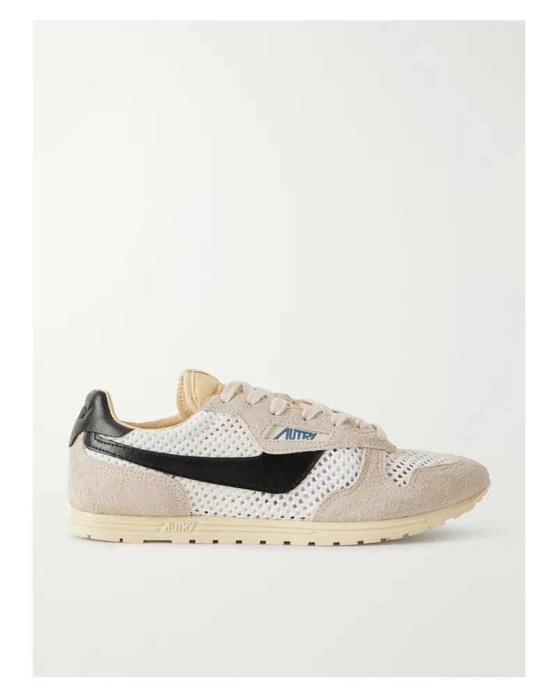 AUTRY Windspin Knit And Suede Sneakers - White White