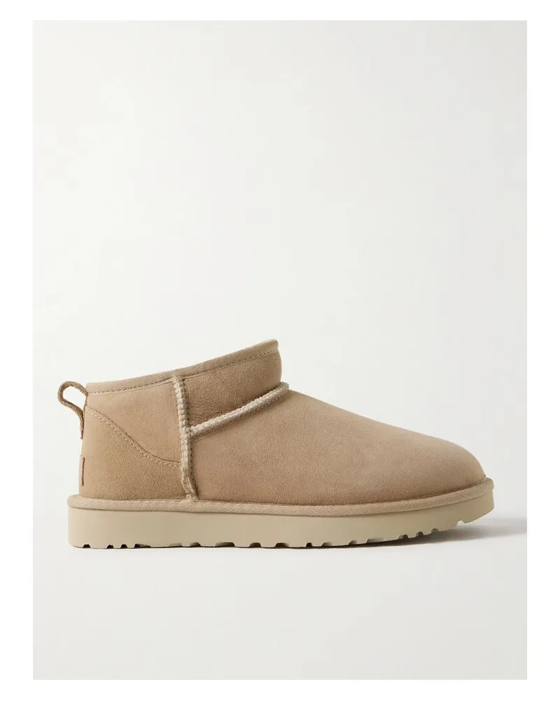 UGG Classic Ultra Mini Ankle Boots Aus Shearling - Neutral Neutral