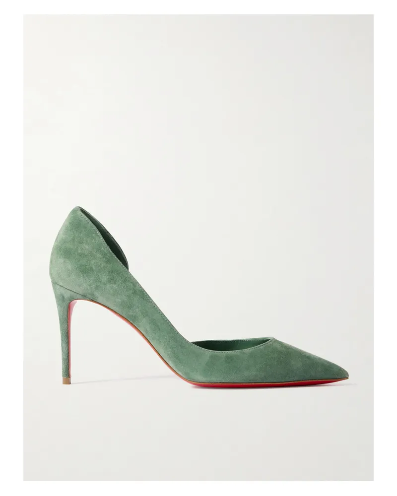 Christian Louboutin Iriza 85 Pumps Aus Veloursleder - Grün Grün