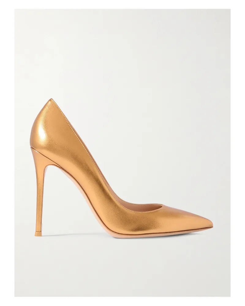 Gianvito Rossi Gianvito 105 Pumps Aus Metallic-leder - Gold Gold