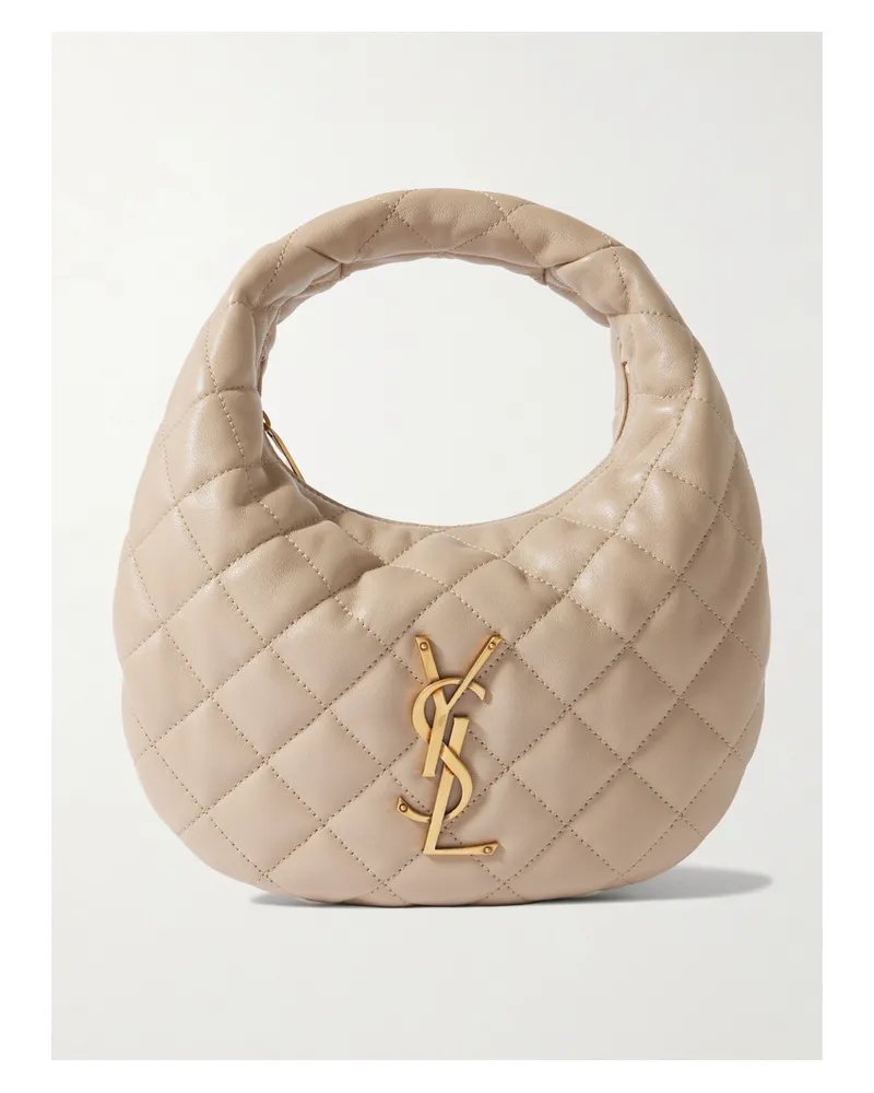 Saint Laurent Icarino Quilted Leather Tote - Neutrals Neutrals