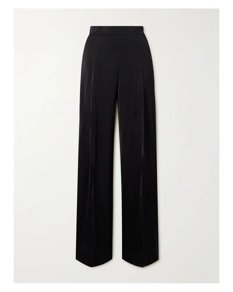 Jil Sander Hose Mit Weitem Bein Aus Crêpe De Chine - Schwarz Schwarz