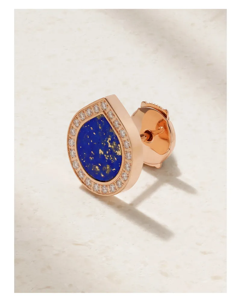Repossi Antifer Einzelner Ohrstecker Aus 18 Karat Roségold Mit Lapislazuli Und Diamanten Gold