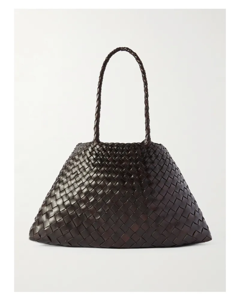 Dragon Diffusion Santa Croce Big Woven Leather Tote - Brown Brown