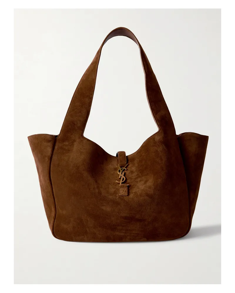Saint Laurent Le 5 À 7 Bea Suede Tote - Brown Brown