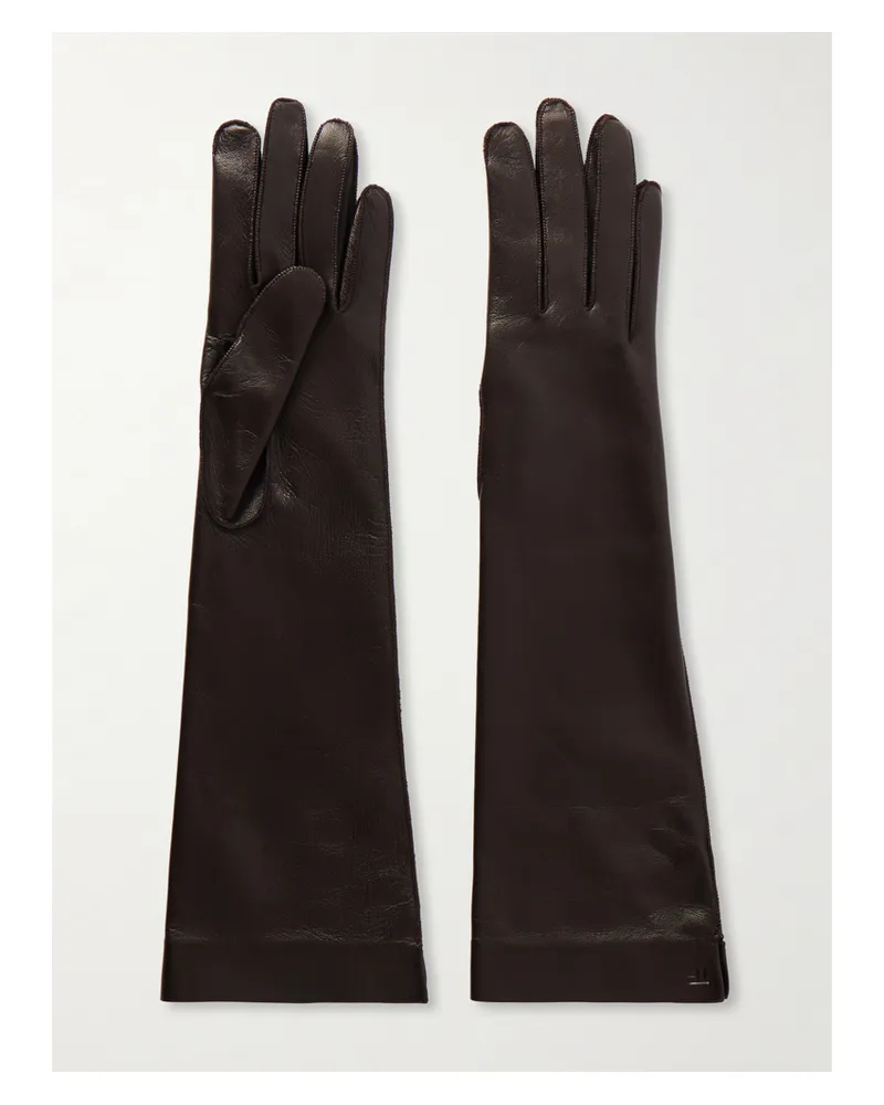 Tom Ford Leather Gloves - Brown Brown