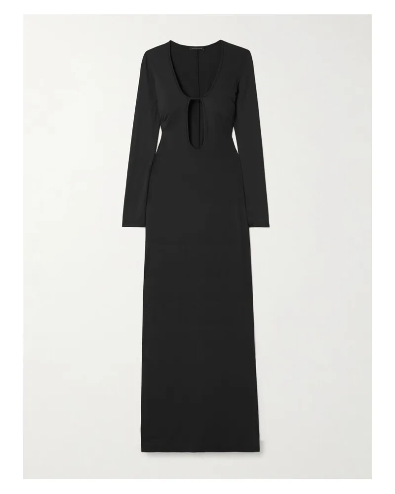 Kiki De Montparnasse Echauffe Robe Aus Stretch-jersey Mit Cut-out - Schwarz Schwarz
