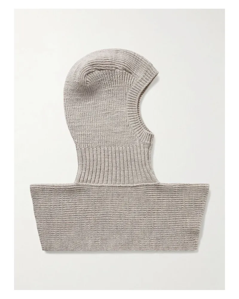 The Row Danylo Balaklava Aus Gerippter Merinowolle - Elfenbein Elfenbein