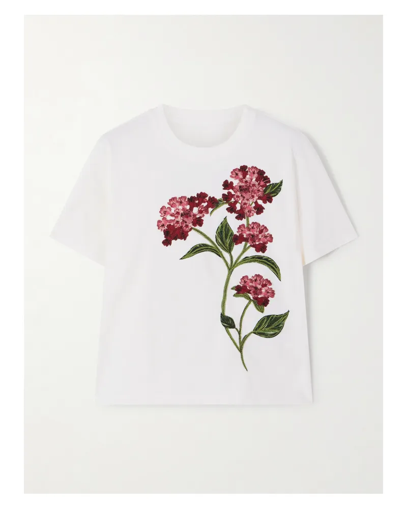 AGUA BENDITA Verkürztes T-shirt Aus Baumwoll-jersey Mit Stickerei - Mehrfarbig Mehrfarbig