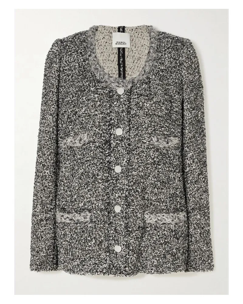 Isabel Marant Germina Jacke Aus Tweed Mit Flechtdetails - Schwarz Schwarz
