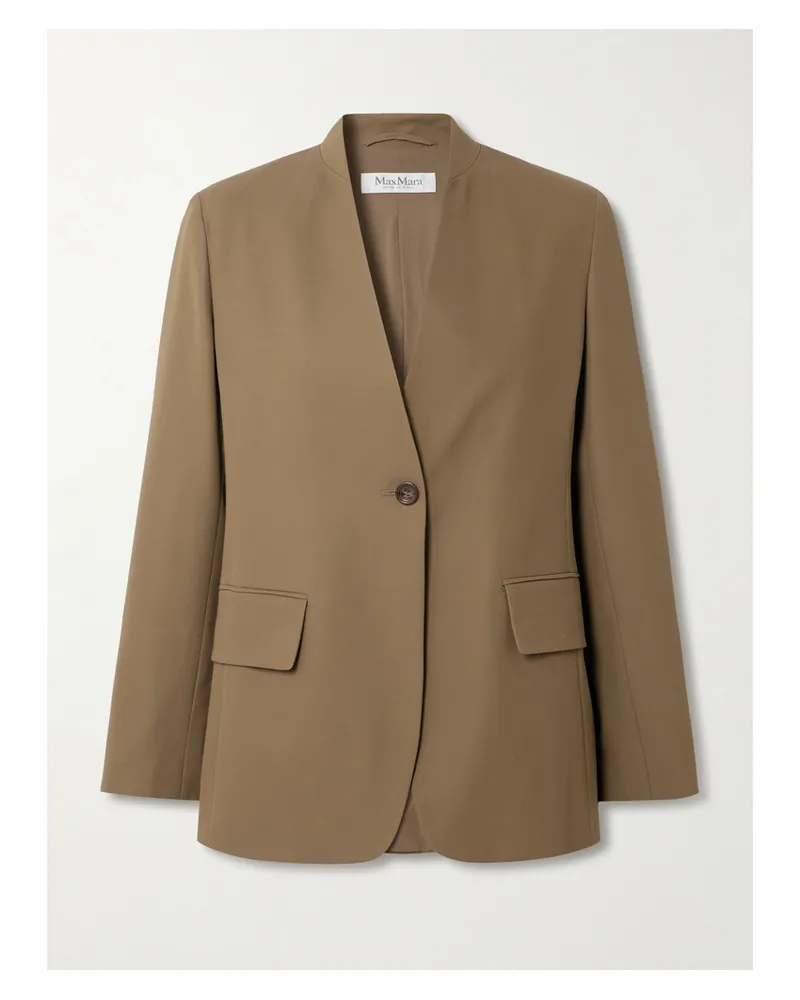 Max Mara Segnale Blazer Aus Baumwoll-twill - Neutral Neutral