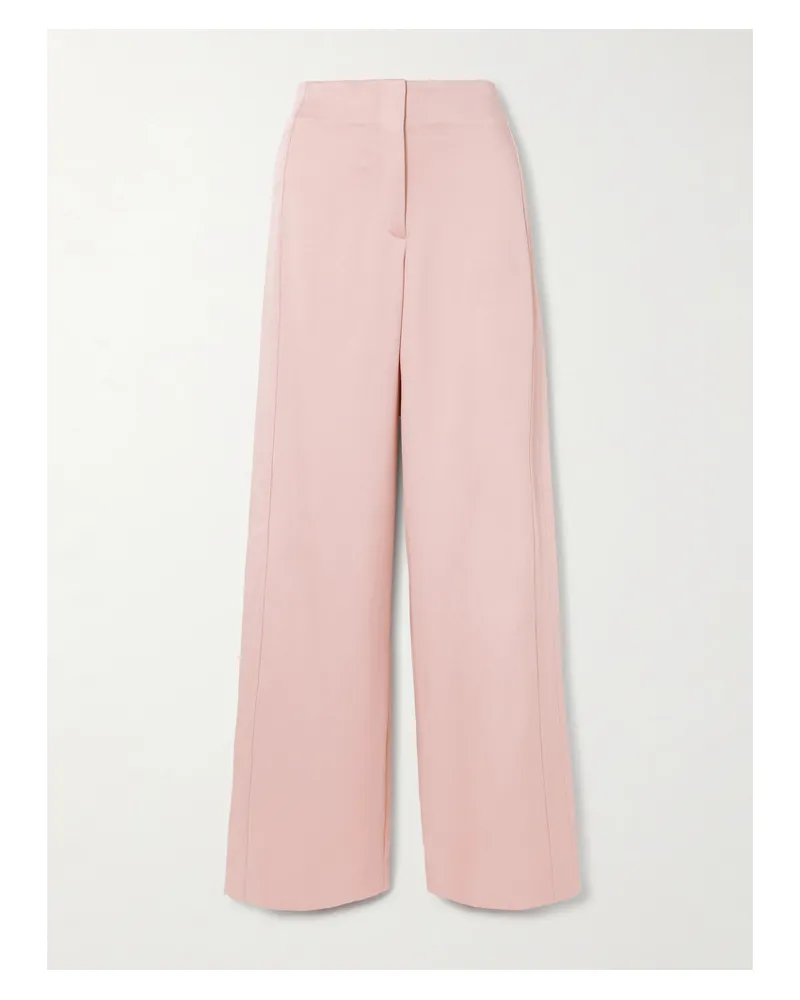 Veronica Beard Ronin Hose Mit Weitem Bein Aus Crêpe - Pink Pink