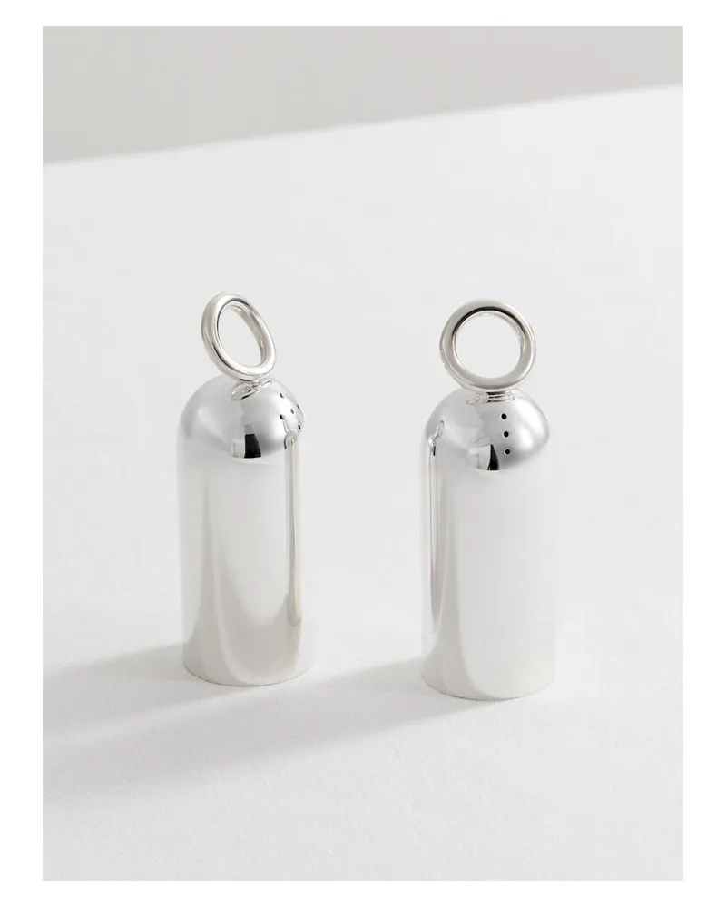 Christofle Vertigo Versilbertes Set Aus Salz- Und Pfefferstreuer Silber